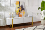 Serenity - TV Stand - White/Gold