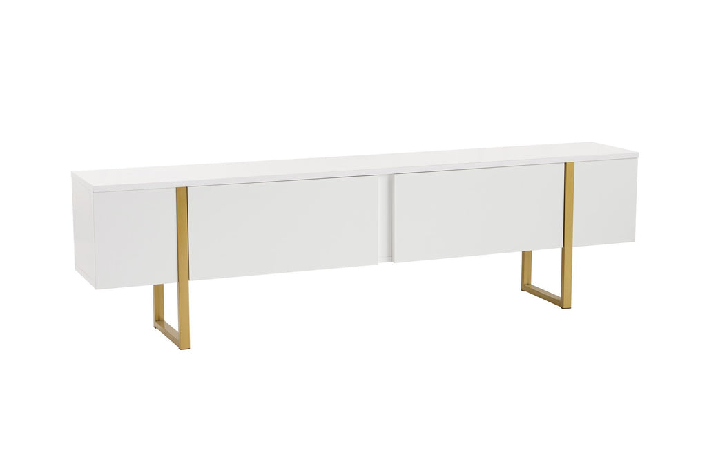Serenity - TV Stand - White/Gold