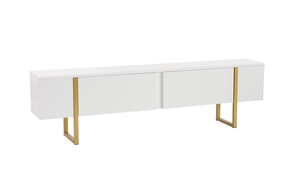 Serenity - TV Stand - White/Gold