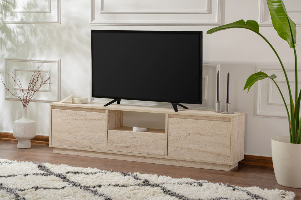 Vanguard - TV Unit - Travertine