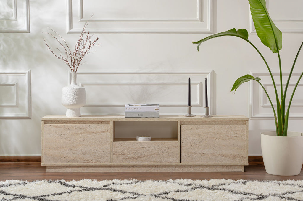 Vanguard - TV Unit - Travertine
