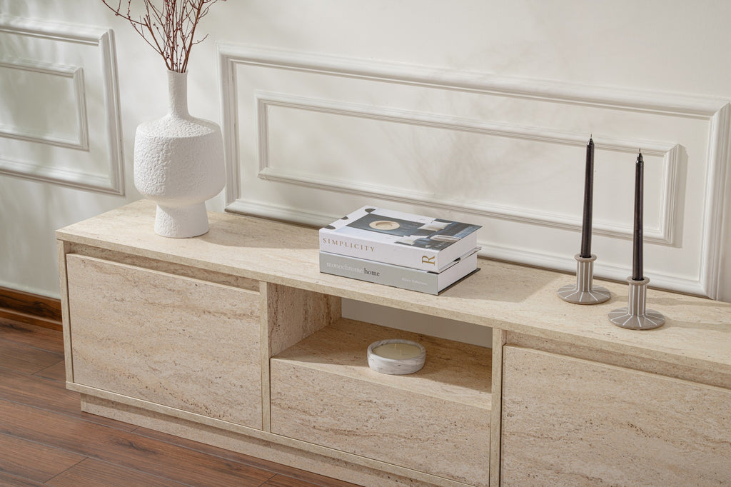Vanguard - TV Unit - Travertine