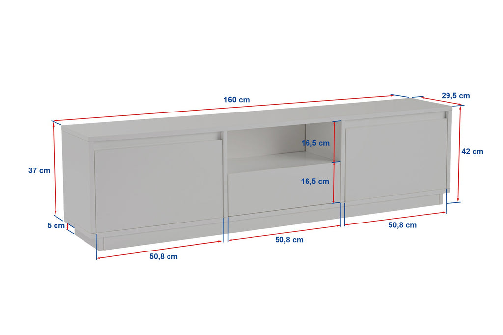 Vanguard - TV Stand - Natural White