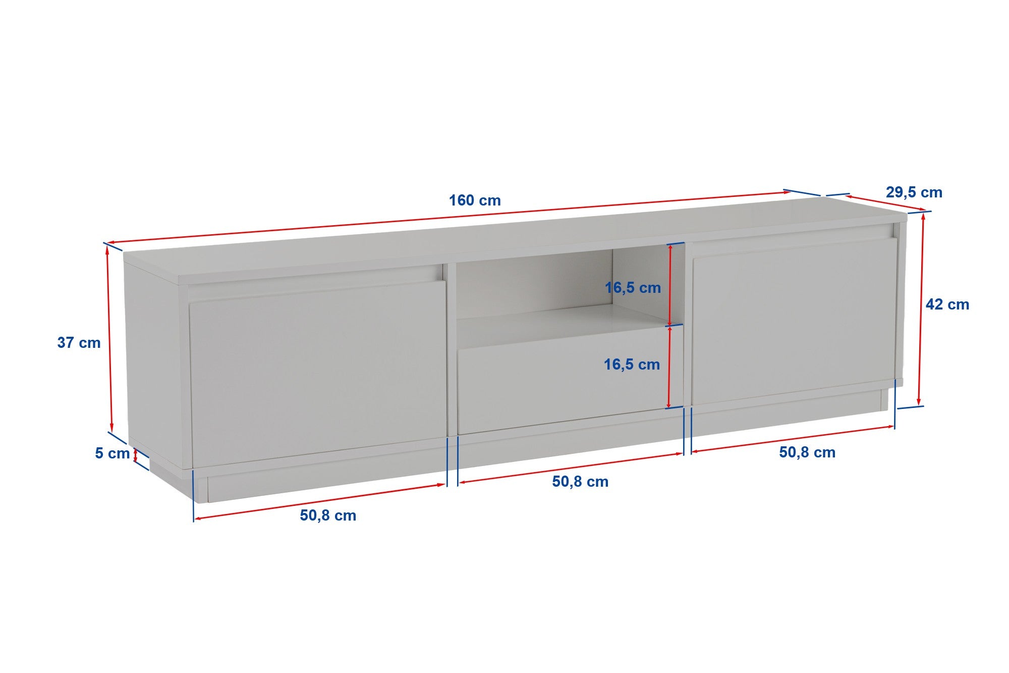 Vanguard - TV Stand - Natural White