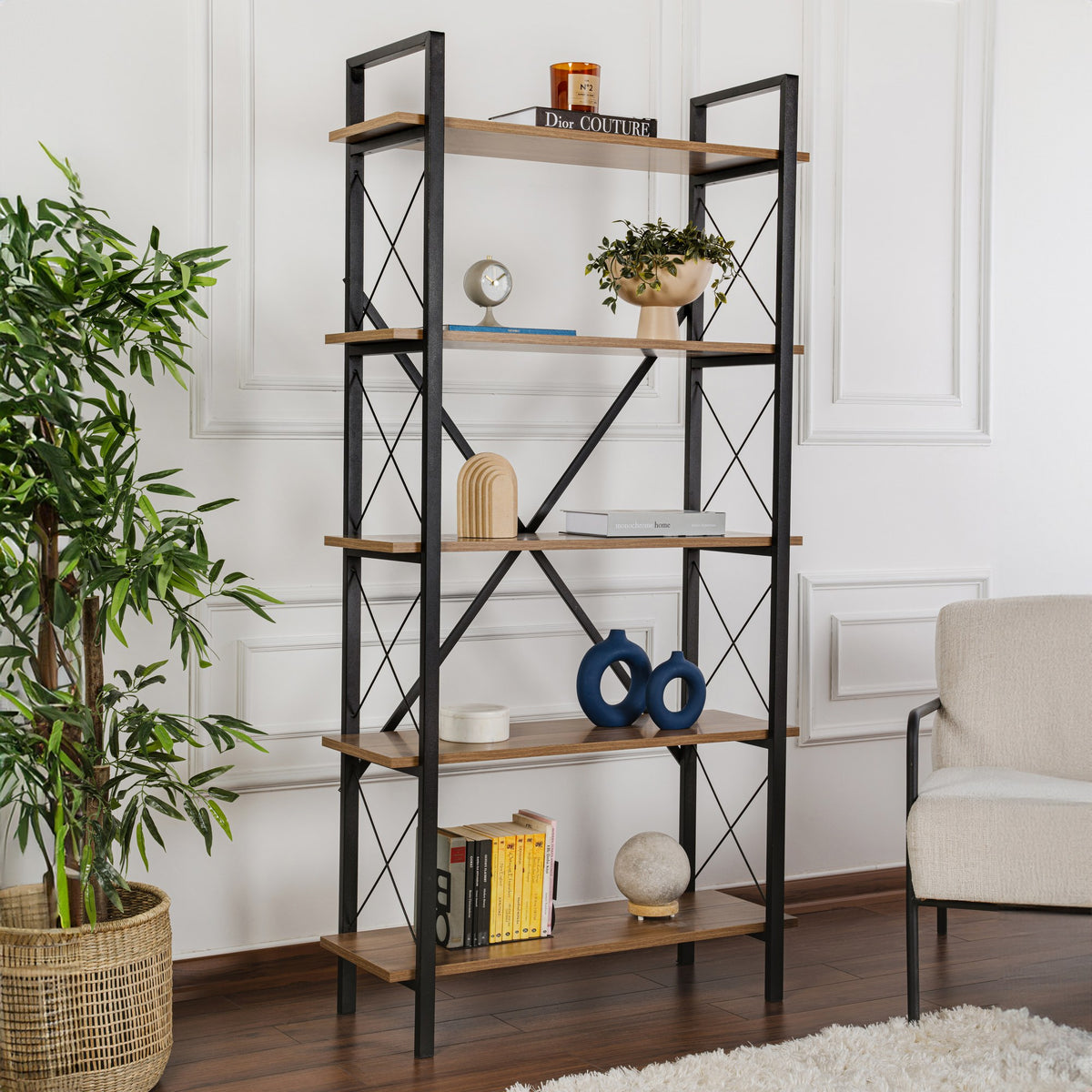 Elysian - Librería - Venezia Walnut/Negro