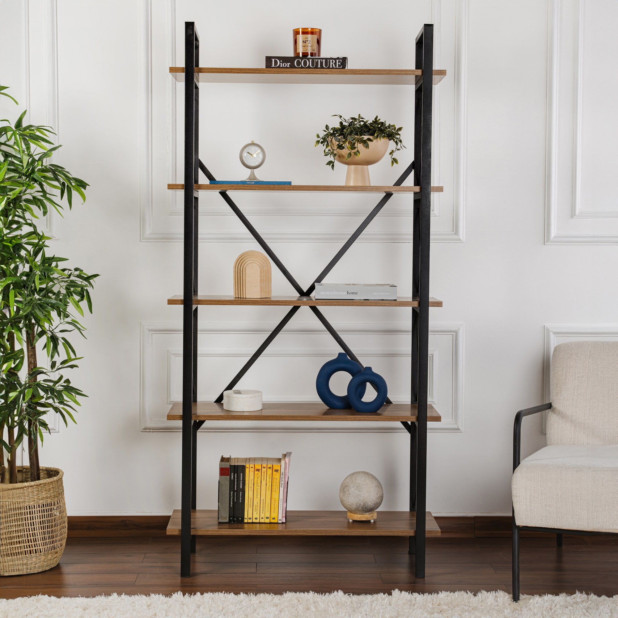 Elysian - Librería - Venezia Walnut/Negro