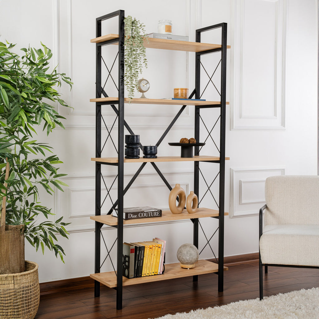 Elysian - Bookcase - Oak/Black