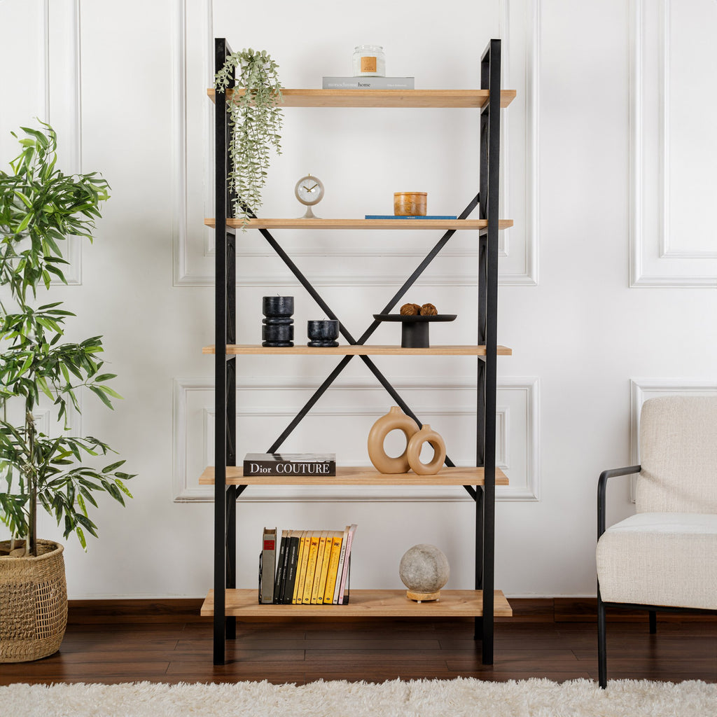 Elysian - Bookcase - Oak/Black