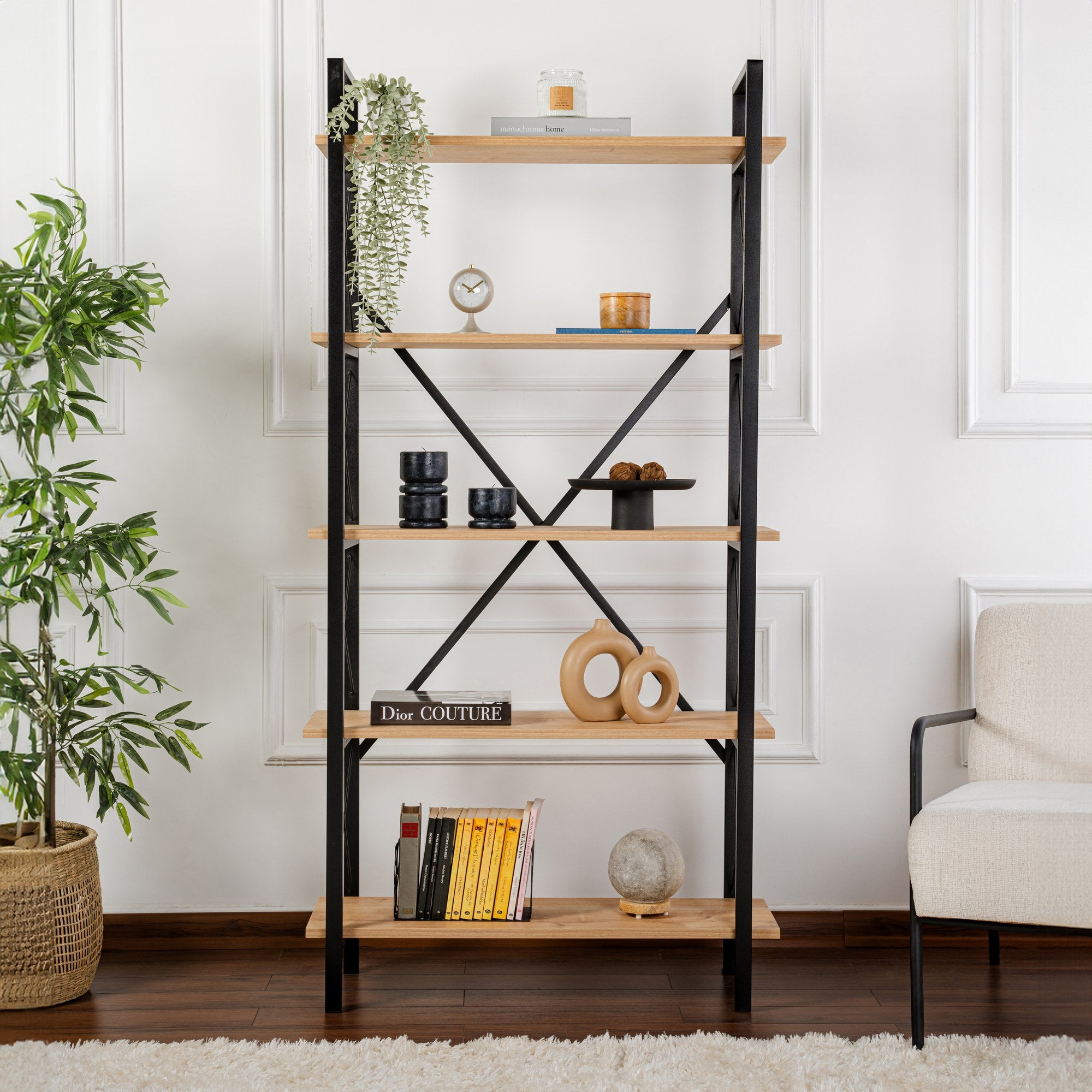 Elysian - Bookcase - Oak/Black