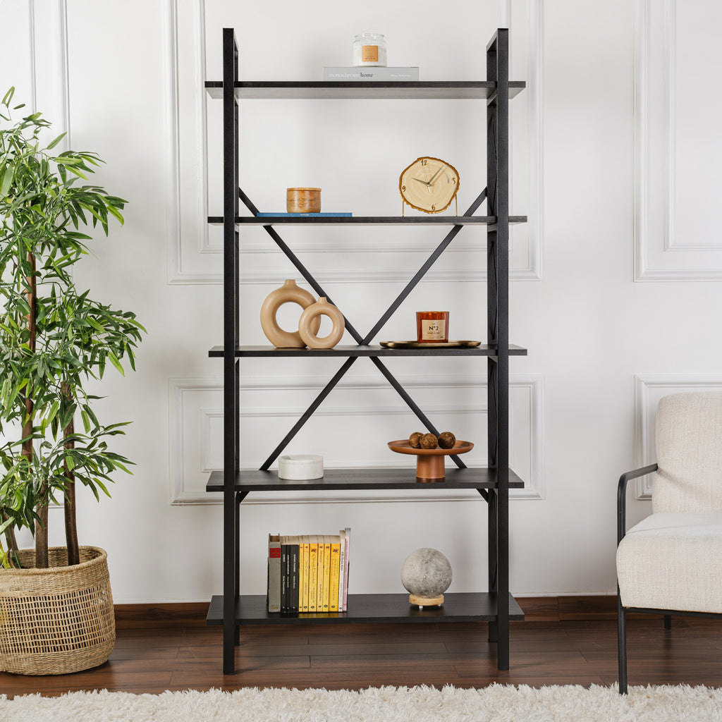 Elysian - Bookshelf - Black Wood/Black