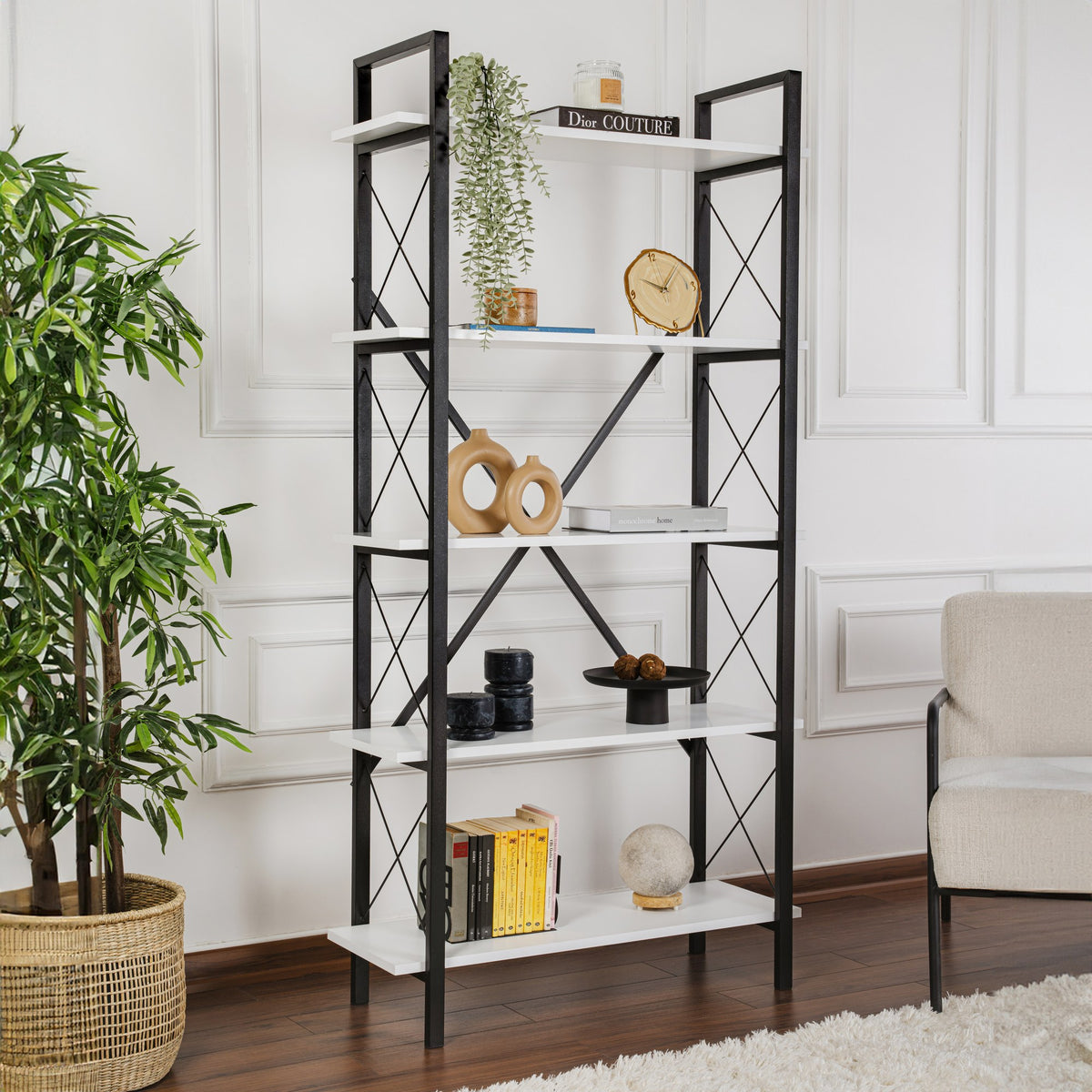 Elysian - Bookcase - White/Black