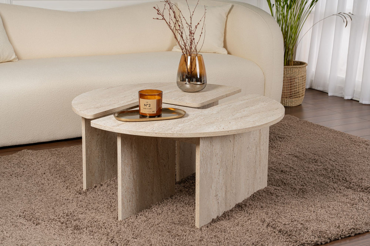 Moira - Coffee Table - Travertine