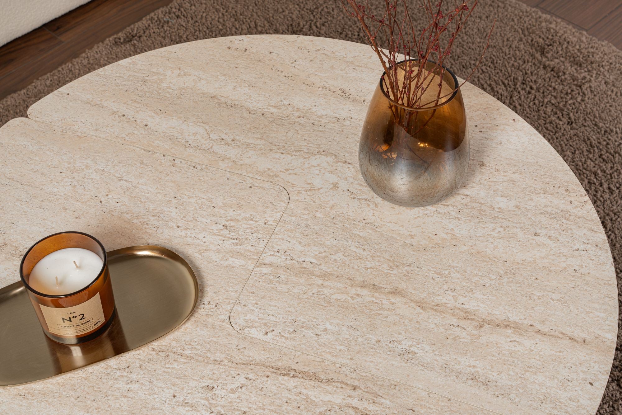 Moira - Coffee Table - Travertine