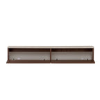 Meubles Tv Ligne 160 - Travertin / Noyer