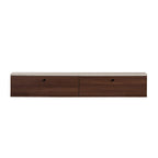 Meubles Tv Ligne 160 - Travertin / Noyer