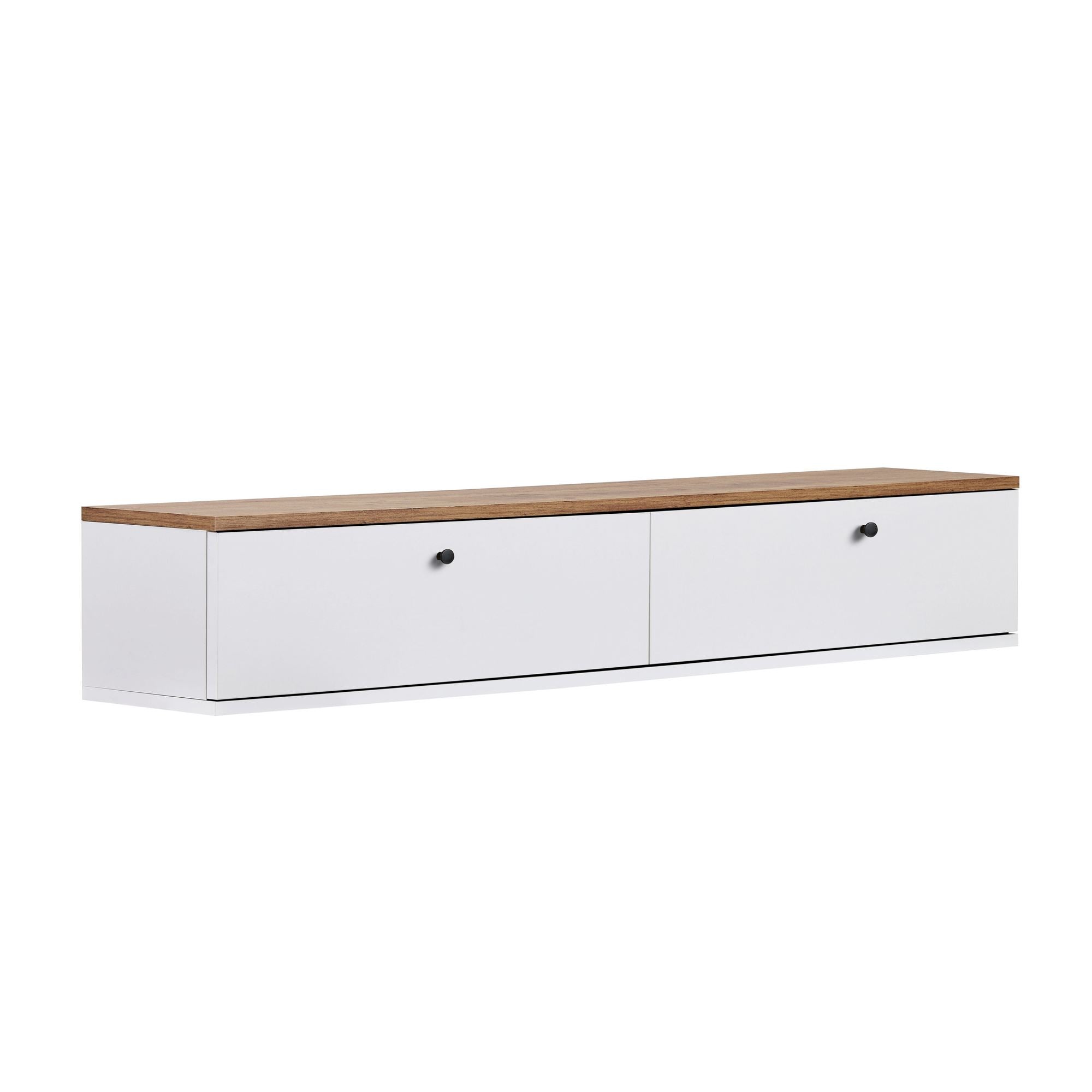 Meubles Tv Ligne 160 - Pin Atlantique / Blanc