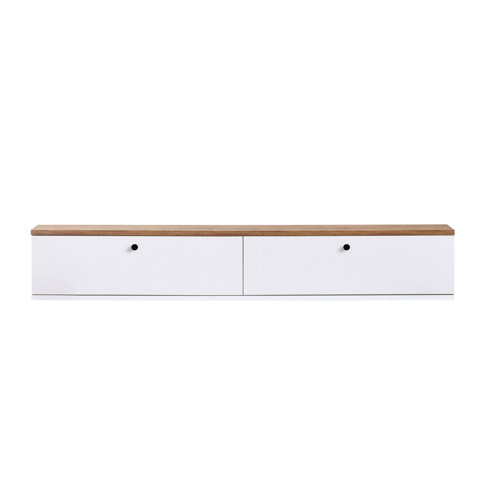 Meubles Tv Ligne 160 - Pin Atlantique / Blanc