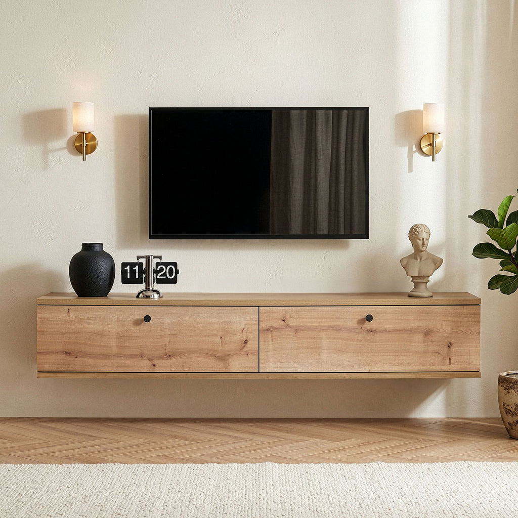 Meubles Tv Ligne 140 - Chêne Saphir