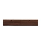 Meubles Tv Ligne 140 - Travertin / Noyer