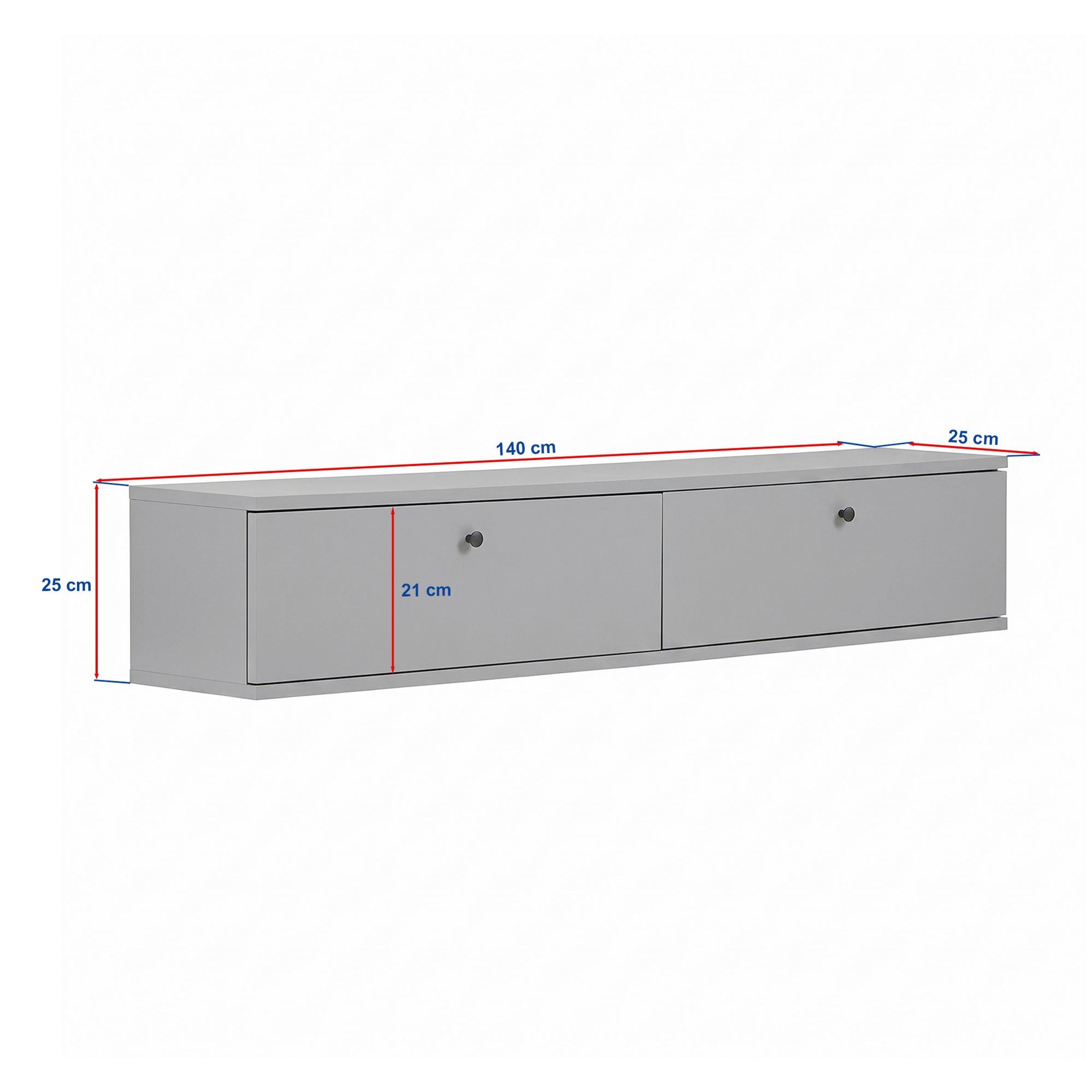 Meubles Tv Ligne 140 - Travertin / Noyer