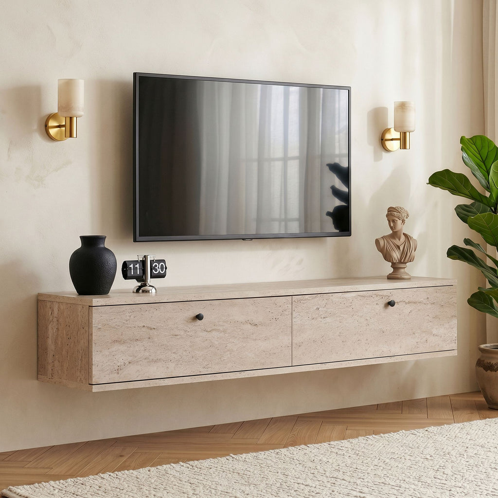 Meubles Tv Ligne 140 - Travertin