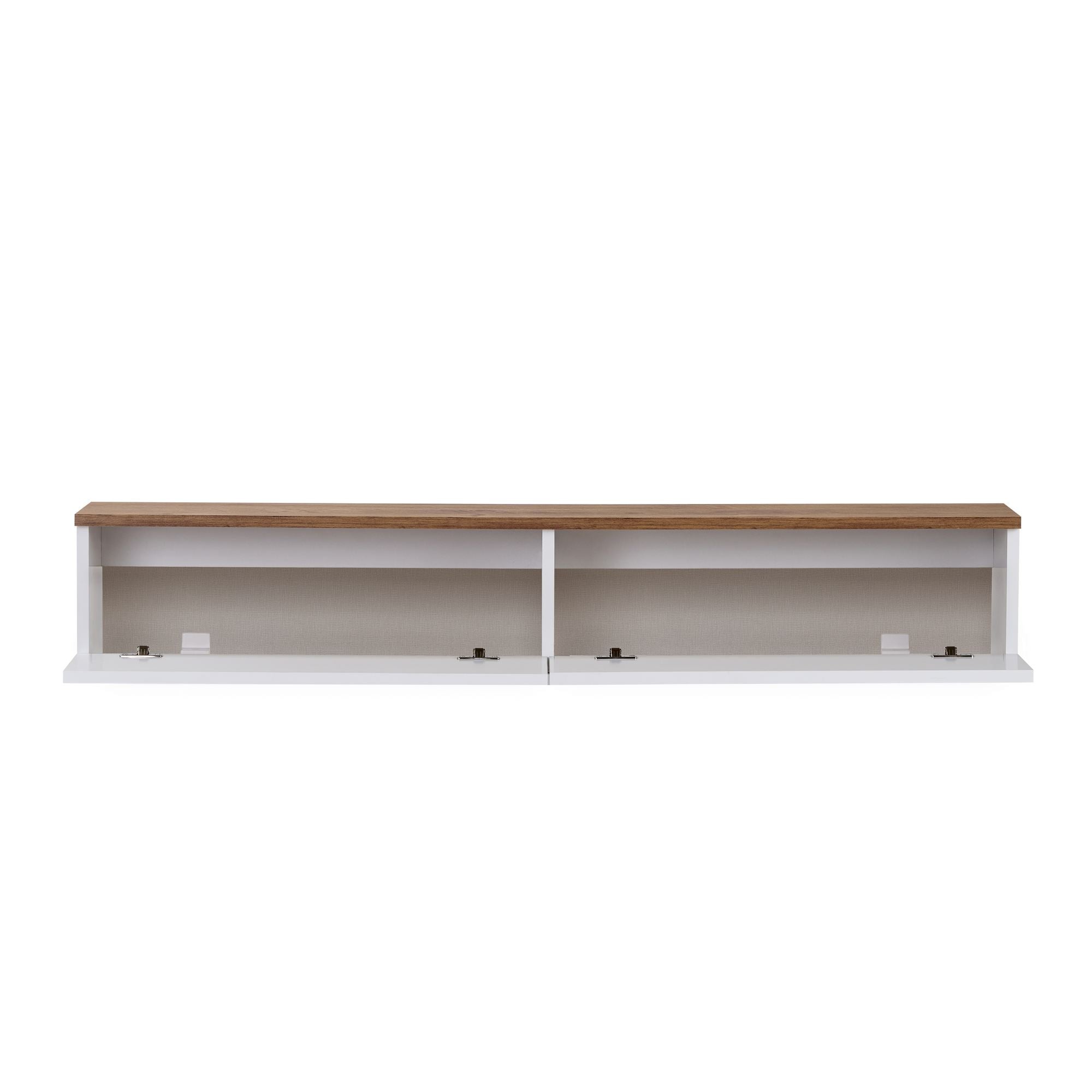 Meubles Tv Ligne 140 - Pin Atlantique / Blanc