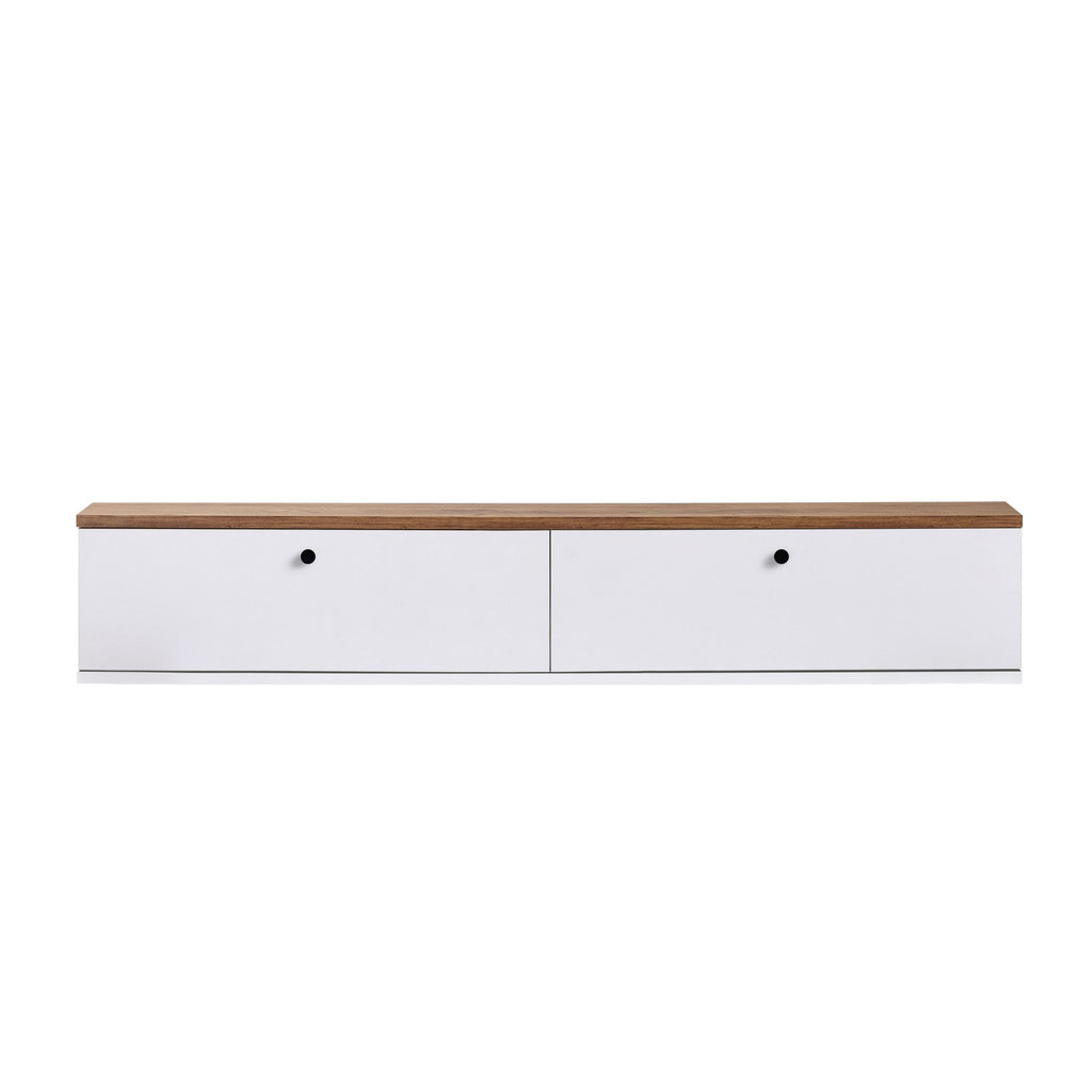 Meubles Tv Ligne 140 - Pin Atlantique / Blanc
