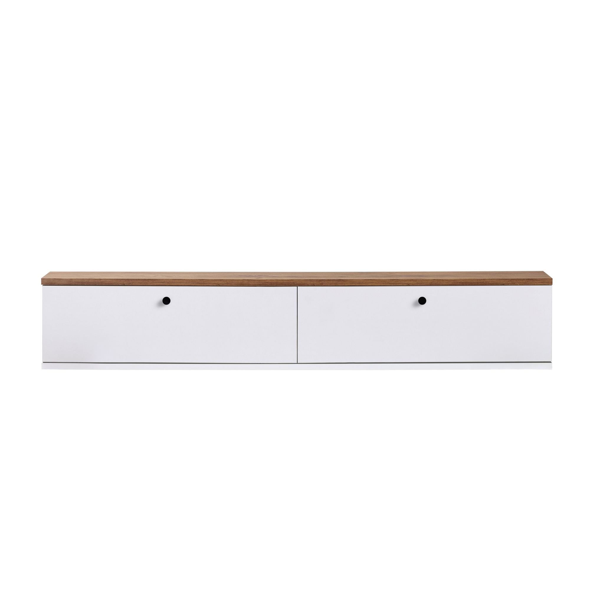 Meubles Tv Ligne 140 - Pin Atlantique / Blanc