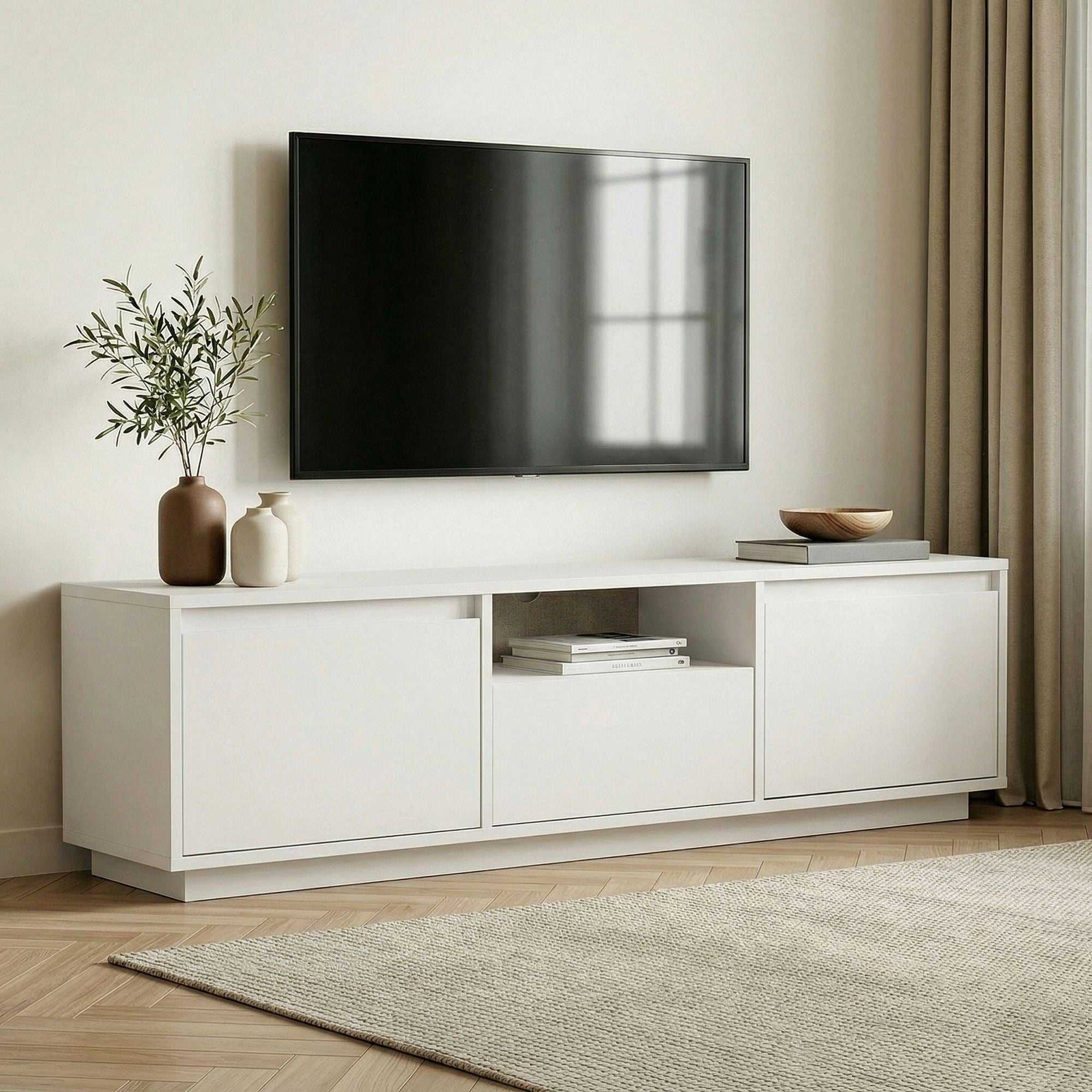 Meubles Tv Sentinel - Blanc Naturel