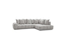 Canapé D'Angle Fixe - Everest - Tissu Texturé - Angle Droit - 10 Coussins