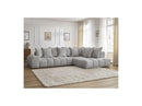 Canapé D'Angle Fixe - Everest - Tissu Texturé - Angle Droit - 10 Coussins