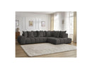 Canapé D'Angle Fixe - Everest - Tissu Texturé - Angle Droit - 10 Coussins