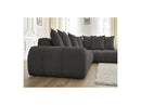 Canapé D'Angle Fixe - Everest - Tissu Texturé - Angle Droit - 10 Coussins