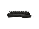 Canapé D'Angle Fixe - Everest - Tissu Texturé - Angle Droit - 10 Coussins