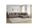 Canapé D'Angle Fixe - Everest - Tissu Texturé - Angle Droit - 10 Coussins
