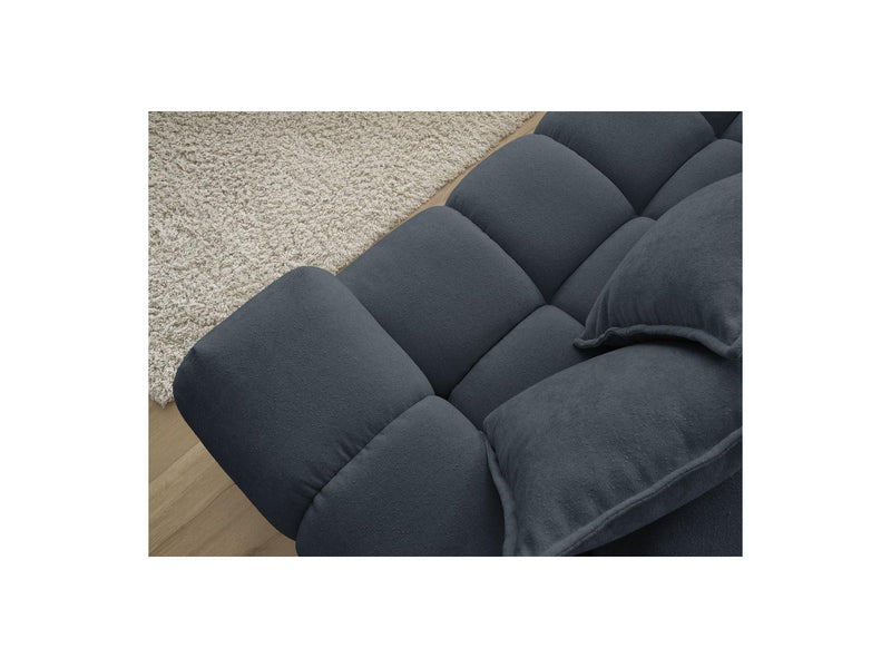 Canapé D'Angle Fixe - Everest - Tissu Texturé - Angle Gauche - 10 Coussins