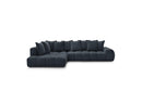 Canapé D'Angle Fixe - Everest - Tissu Texturé - Angle Gauche - 10 Coussins