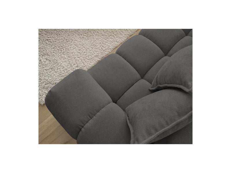 Canapé D'Angle Fixe - Everest - Tissu Texturé - Angle Gauche - 10 Coussins