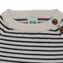 Jersey de rayas crudo/azul marino en lana merino certificada OEKO-TEX - Selección FUB en amaetc.com, concept store ecológico para niños
