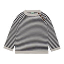 Jersey de rayas crudo/azul marino en lana merino certificada OEKO-TEX - Selección FUB en amaetc.com, concept store ecológico para niños