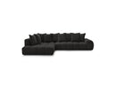 Canapé D'Angle Fixe - Everest - Tissu Texturé - Angle Gauche - 10 Coussins