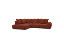 Canapé D'Angle Fixe - Everest - Tissu Texturé - Angle Gauche - 10 Coussins