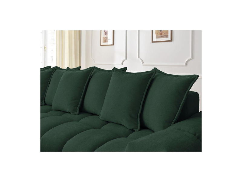 Canapé D'Angle Fixe - Everest - Tissu Texturé - Angle Gauche - 10 Coussins