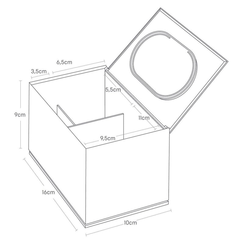 Boîte De Rangement Pour Cotons - Blanc