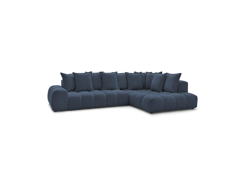 Canapé D'Angle Fixe - Everest - Tissu Chiné - Angle Droit - 10 Coussins
