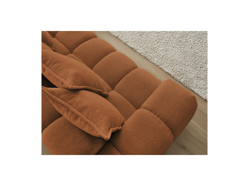 Canapé D'Angle Fixe - Everest - Tissu Chiné - Angle Droit - 10 Coussins