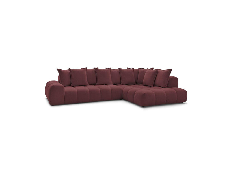 Canapé D'Angle Fixe - Everest - Tissu Chiné - Angle Droit - 10 Coussins