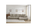 Canapé D'Angle Fixe - Everest - Tissu Chiné - Angle Droit - 10 Coussins