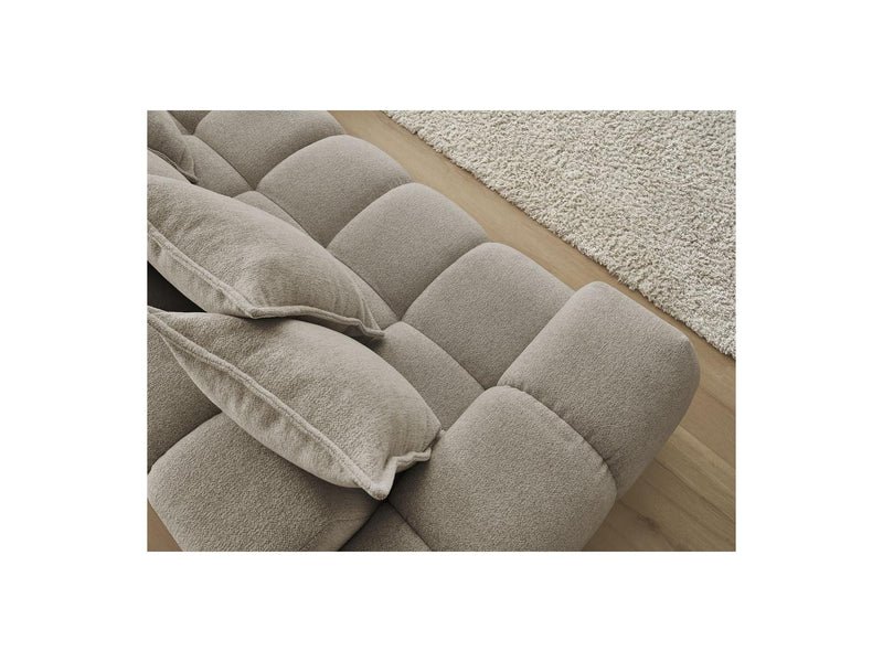 Canapé D'Angle Fixe - Everest - Tissu Chiné - Angle Droit - 10 Coussins