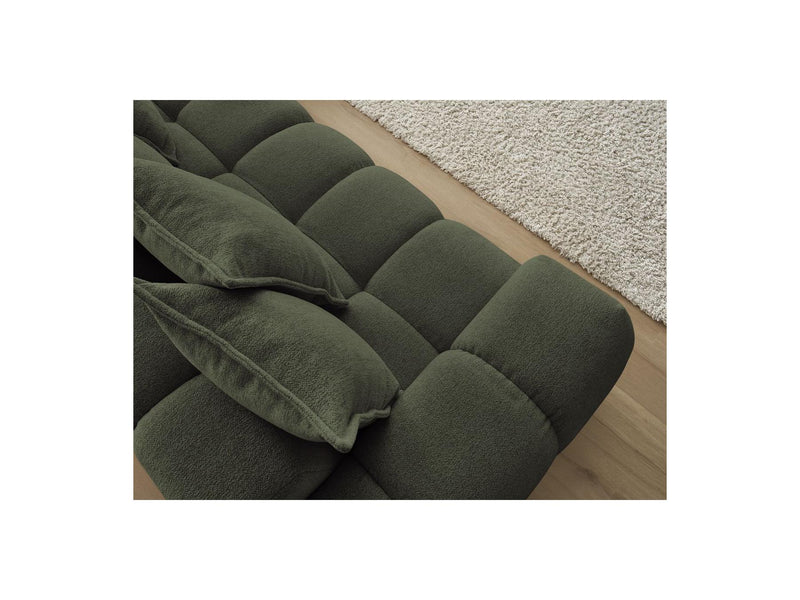 Canapé D'Angle Fixe - Everest - Tissu Chiné - Angle Droit - 10 Coussins